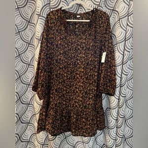 NWT Old Navy 3/4 Sleeves Chiffon Dress - Size M
